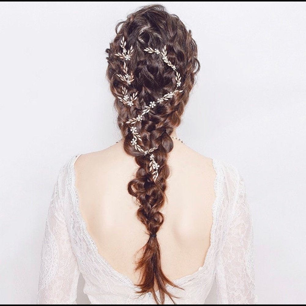 BHLDN Boho Rose Gold Bridal Hair Vine - NWOT - Picture 6 of 7
